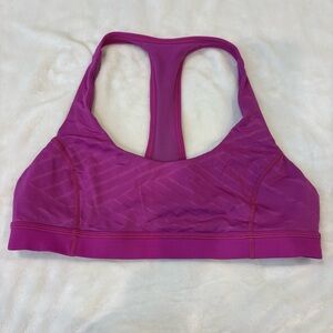 Lululemon Hot Pink Sports Bra Size 10 Yoga Racer Back